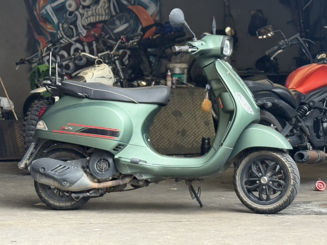 เปลี่ยนน้ำมันเฟืองท้าย Motul Scooter gear plus 80w-90 Vespa S 125